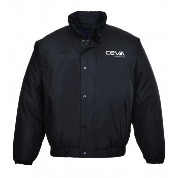 COURIER BOMBER JACKET - BLACK - CEVA LOGO