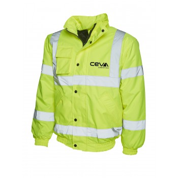 HI VIS BOMBER JACKET - YELLOW - CEVA LOGO