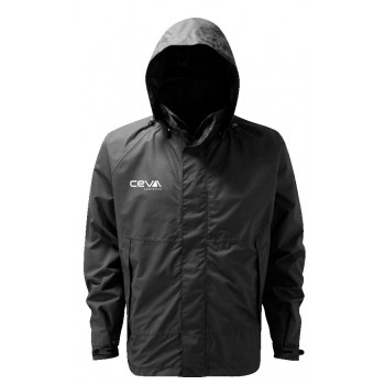 LIGHTWEIGHT W/PROOF JACKET - BLACK - CEVA LOGO