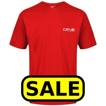 T SHIRT - NEW RED - CURRENT CEVA LOGO - Previous price: £4.04