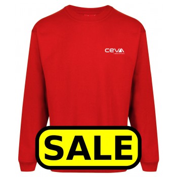 SWEATSHIRT - NEW RED - CURRENT CEVA LOGO - Previous price: £6.73