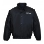 COURIER BOMBER JACKET - BLACK - CEVA LOGO